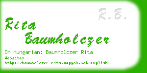 rita baumholczer business card